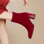 Chunky heel high heels boot for women's - Image 4