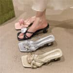 Exquisite thick-heeled sandals for women new style