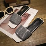 Foreign trade rhinestone flat slippers for women - Image 2