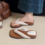 Fashionable all-match square toe slippers - Image 4