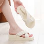 Summer new high heel flip flops fashionable beach sandals - Image 6