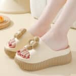 Home Korean style fashionable flower thick bottom sandals - Image 5