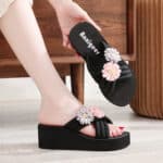 Summer new high heel flip flops fashionable beach sandals - Image 2