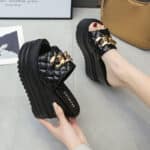 Wedge heel slippers for women to wear - Image 8