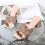 New box heel for ladies fasshion