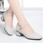 Spring and Autumn square toe elegant soft bottom soft surface comfortable solid color - Image 3