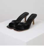 Patent leather high-heeled sandals for women - Image 3